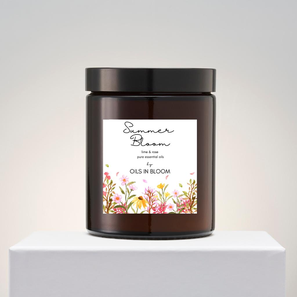 Summer Bloom amber candle jar - 150g