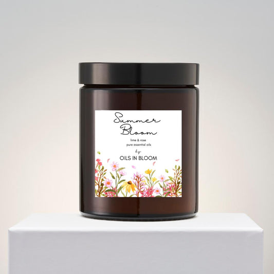 Summer Bloom amber candle jar - 150g